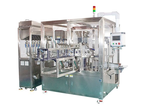 spout filling capping machine